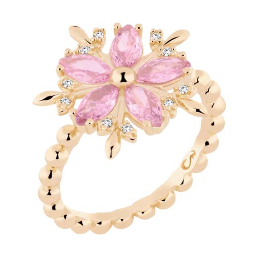 You're cute ring pink flower for wholesale by VIVA VIDA