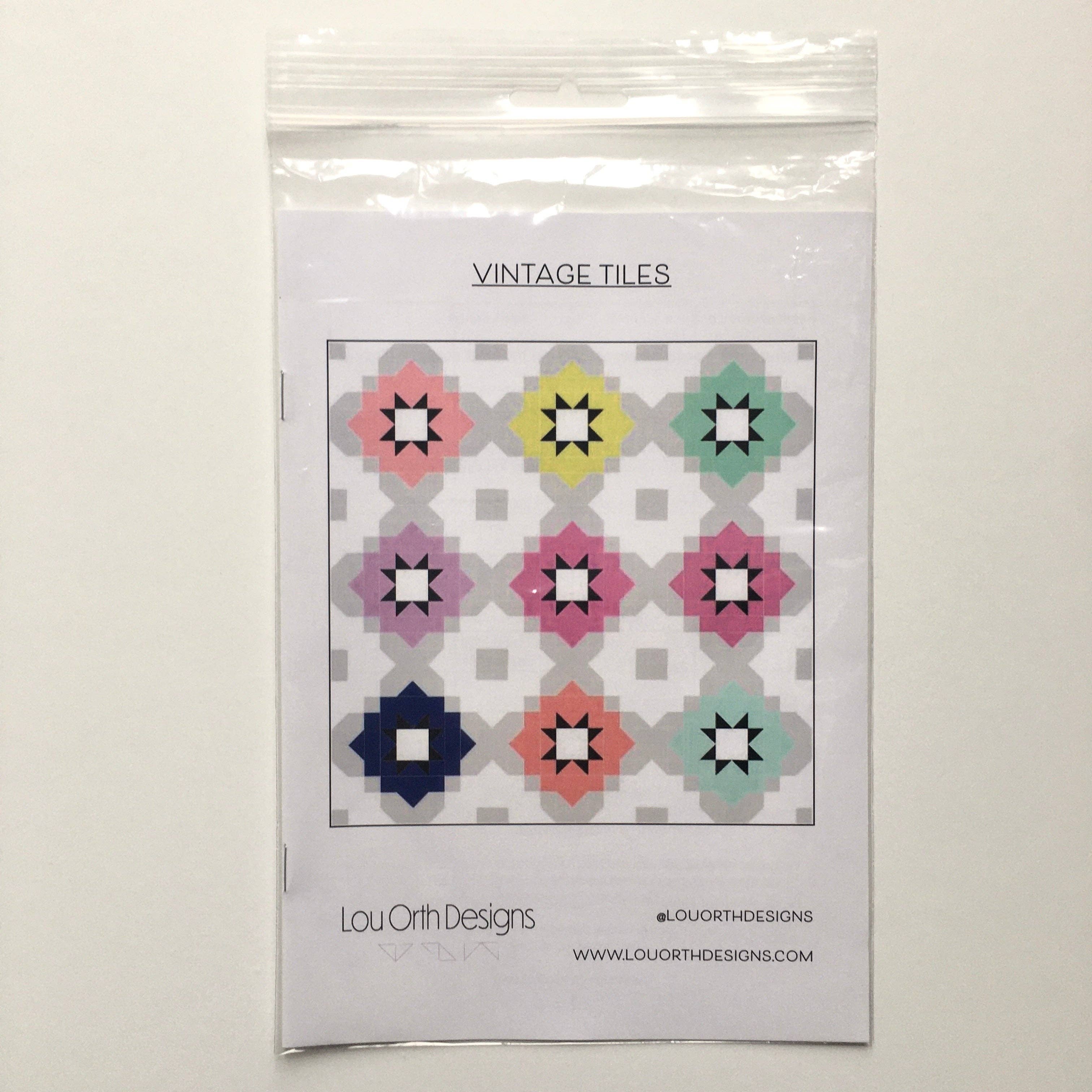 Lou Orth Designs – Großhandel Bastel-Nähset – Vintage Tiles Quilt - Papiermuster2