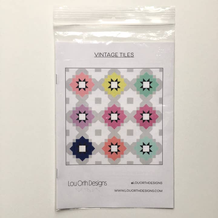 Lou Orth Designs – Großhandel Bastel-Nähset – Vintage Tiles Quilt - Papiermuster2