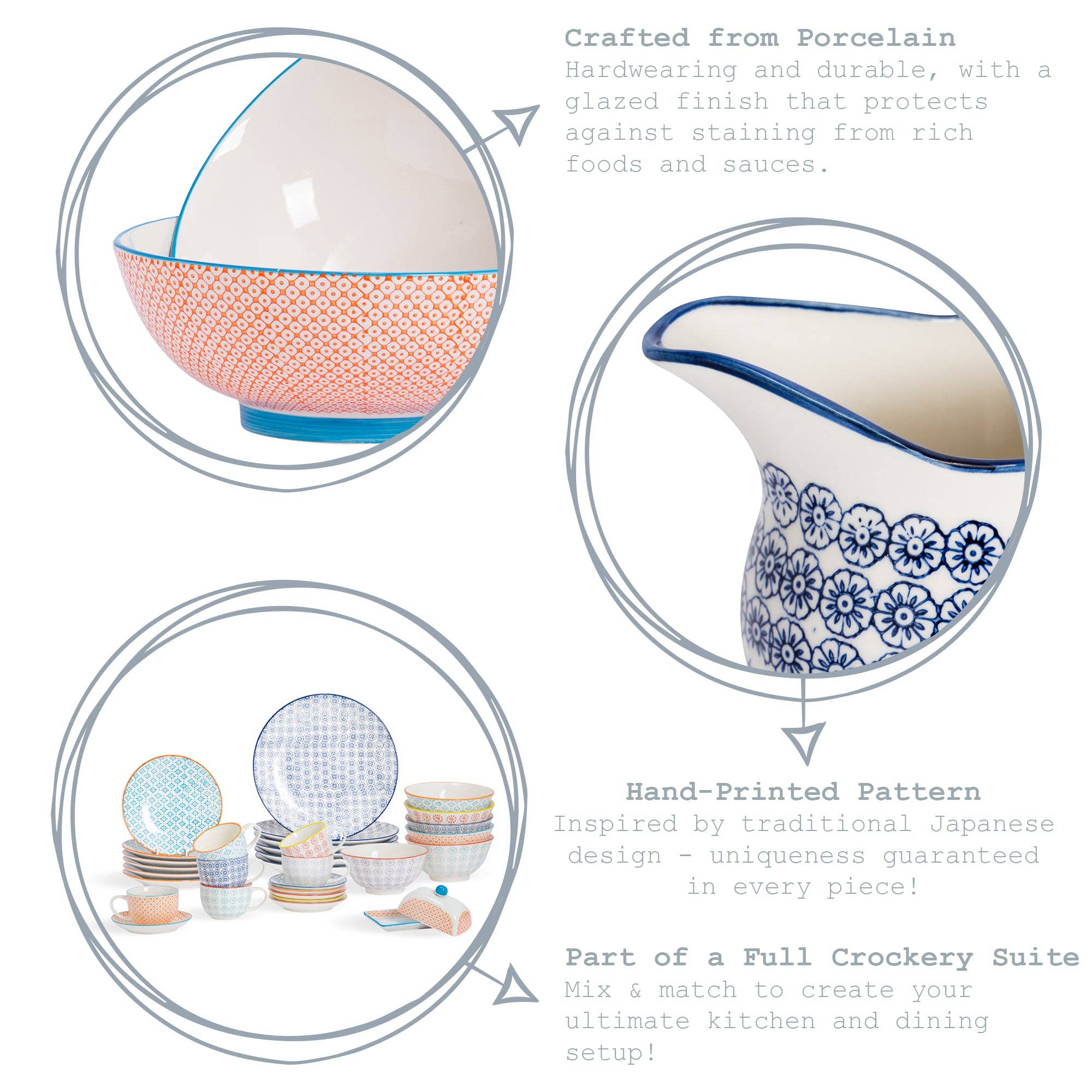 Rinkit Pty Ltd - Wholesale Canister - Nicola Spring Hand-Printed Kitchen Canister - Navy1