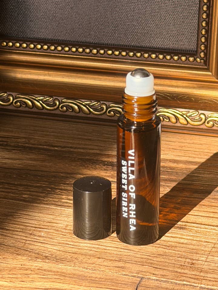 Sweet Siren Perfume Rollerball | Bergamot, Sugared Amber & Rosewood for wholesale by Villa of Rhea