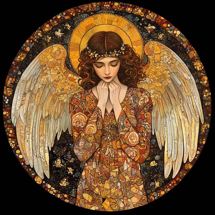 Beautiful Angel Tambourine and Ribbon Wall Accent for wholesale by Bodhi Leaf Market