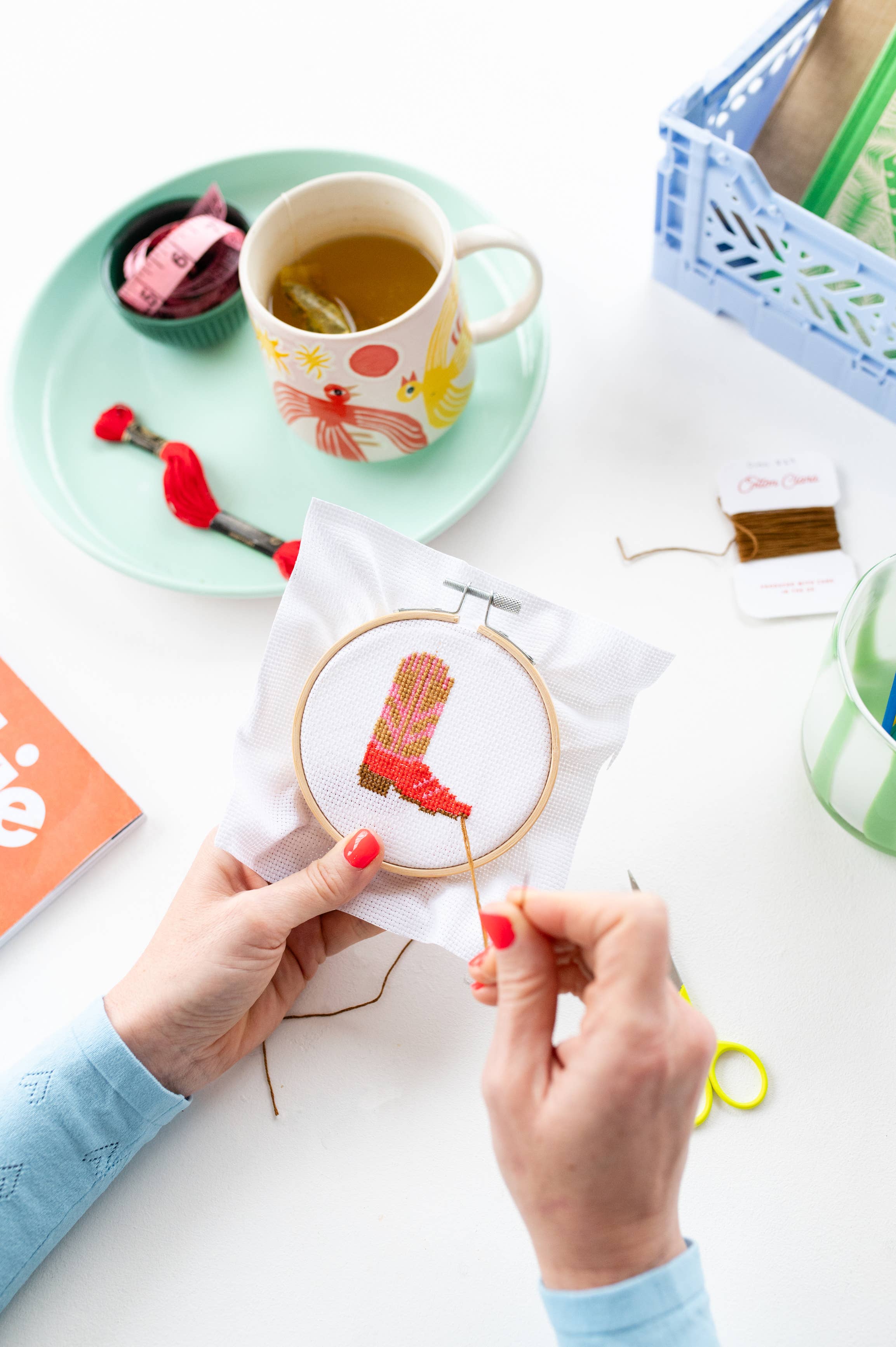 Cotton Clara Craft Kits & Supplies - Wholesale Doe-het-zelf-knutselset - Kruissteekset voor cowboylaarzen5