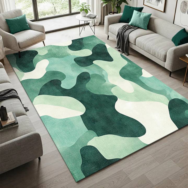 Mirage Menthe - Tapis en Laine NZ Fait Main - Options Personnalisées pour la vente par Sova Rugs