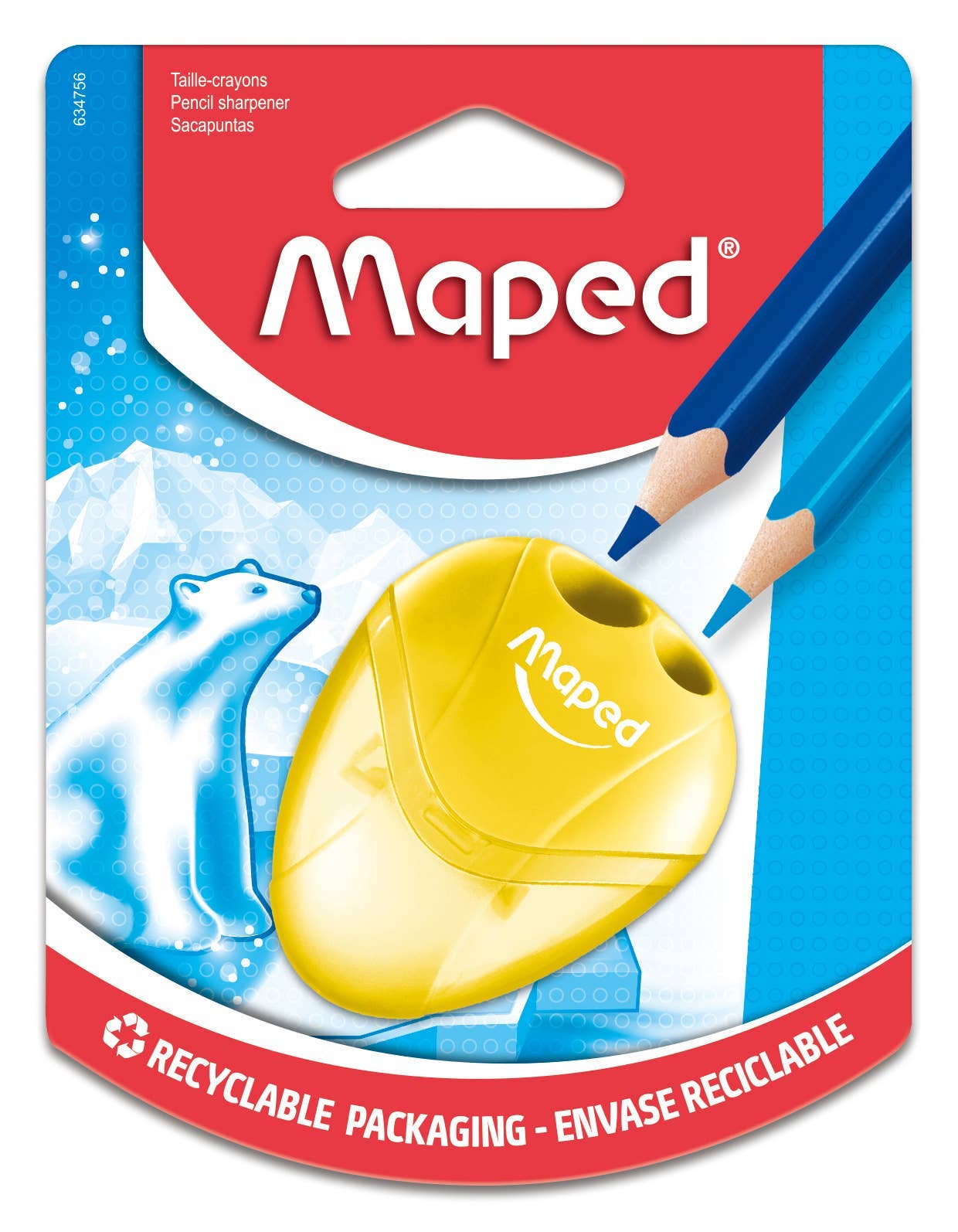 Janod - Wholesale Pencil Sharpener - Igloo 2-Hole Canister Pencil Sharpener0