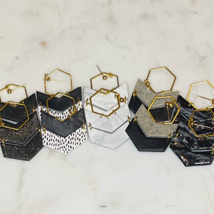 Hannah - Polymer Clay Earrings for wholesale by Simply C's