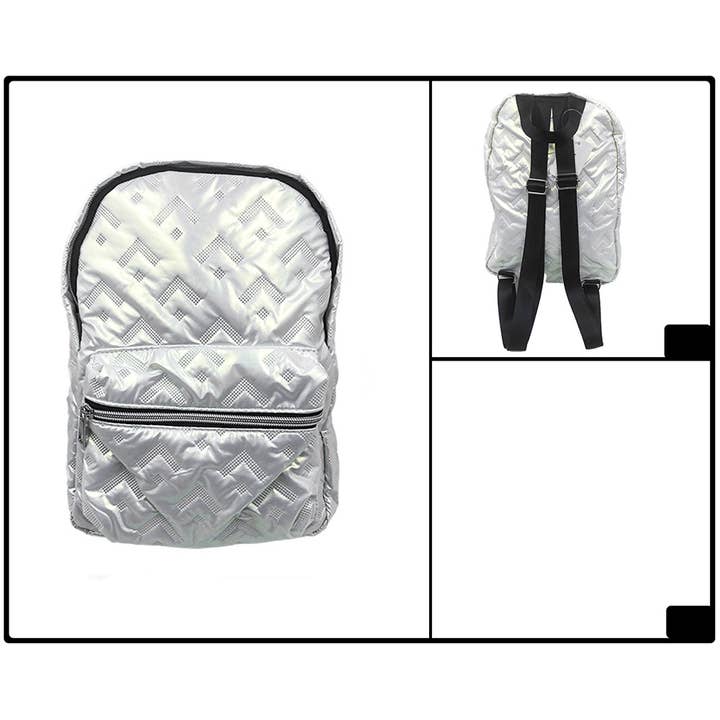 Sensibling Corp. - Wholesale Backpack - Women's - Shiny Quilted Everyday Backpack Bag12