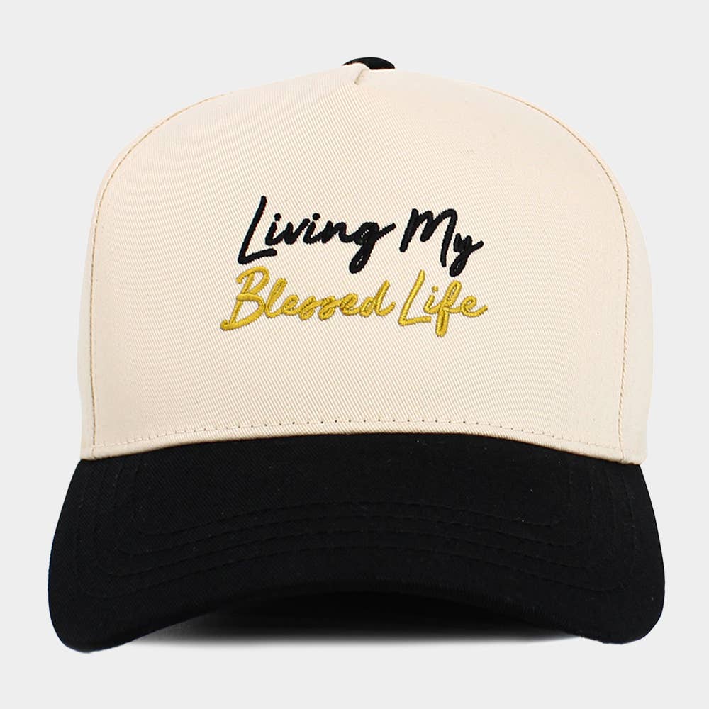 Sensibling Corp. - Wholesale Baseball Cap - Women's - LIVING MY BLESSED LIFE Embroidered Baseball Cap0
