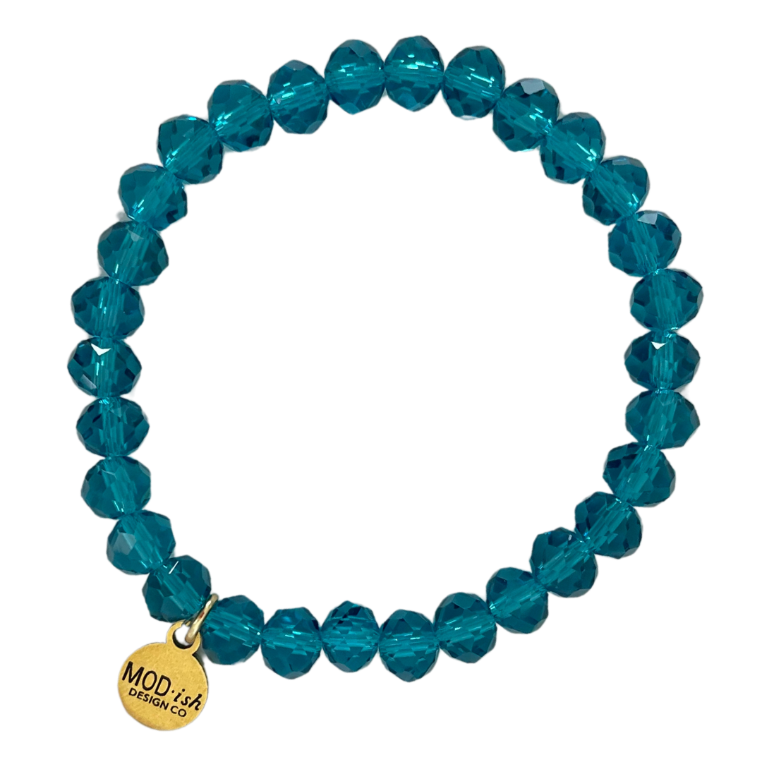 MODish Design Co - Wholesale Beaded Bracelet - Dillon 8mm in Transparent  Turquoise0