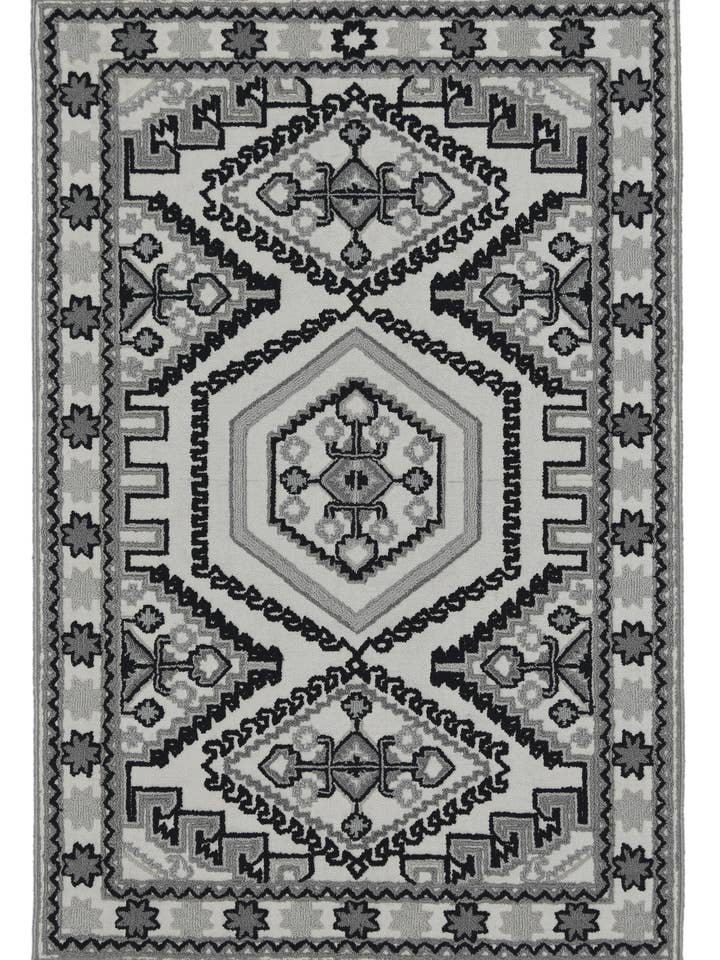 Warwick Collection Black 18" x 18" Square Throw Rug for wholesale by contempo fashion
