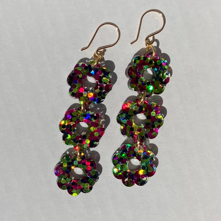 The Lost & Found - Wholesale Dangle Earrings - Retro Daisy Drops "Primary"9