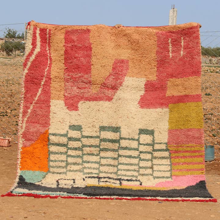 Authentic Moroccan Colorful Rug for wholesale by MUSMUSRUGS