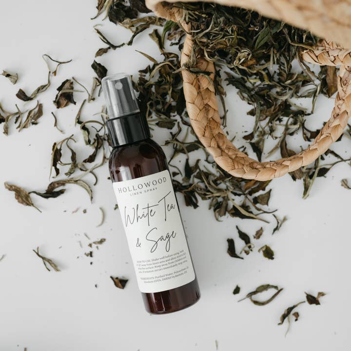 WHITE TEA & SAGE | SPRING | 4 OZ | LINEN SPRAY for wholesale by HOLLOWOOD FRAGRANCE