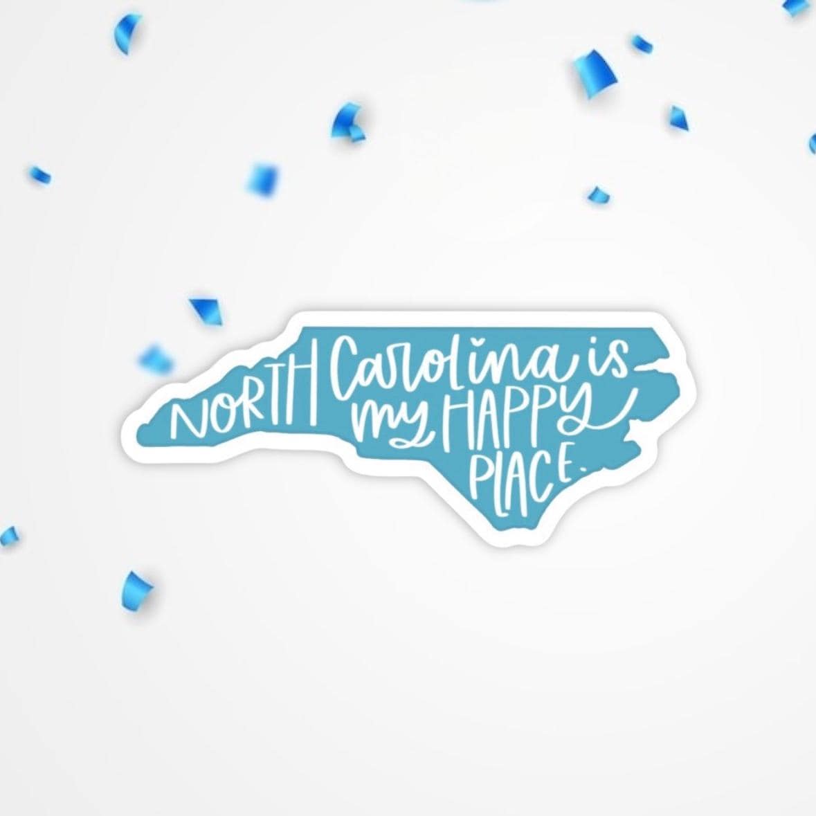Positively North Carolina - Wholesale Sticker - North Carolina Happy Place Waterproof Vinyl Sticker1