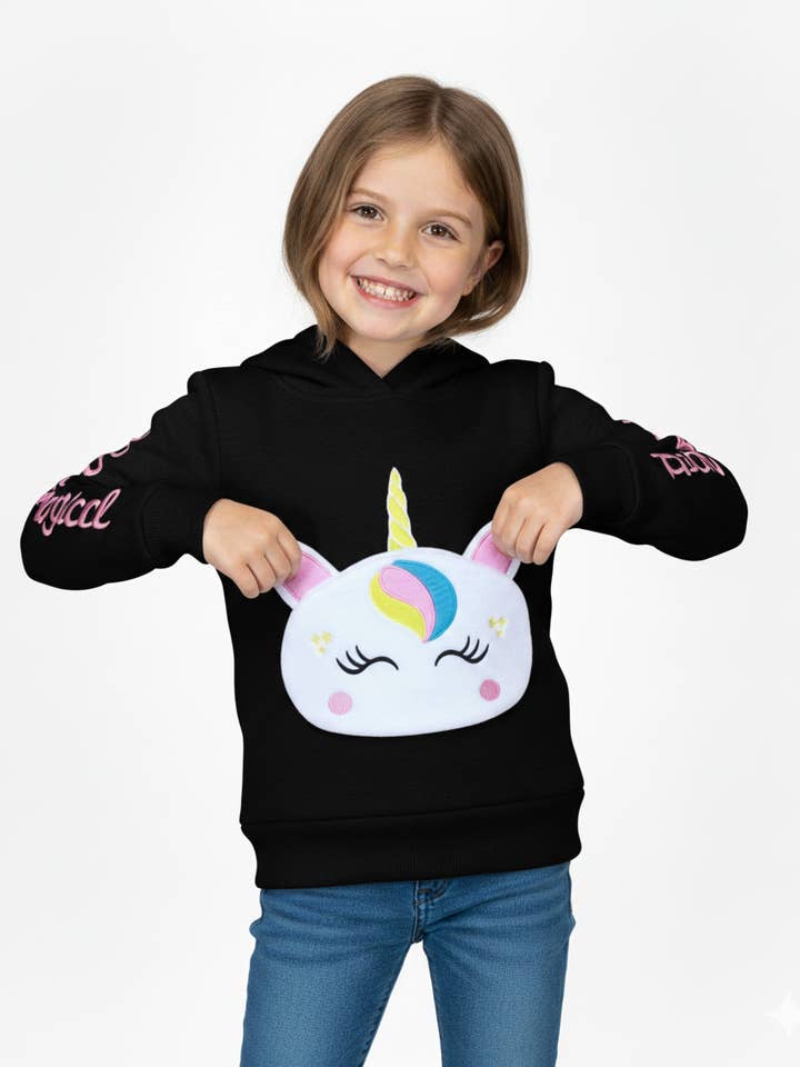 Eenhoorn Hoodie met Ritszak 2-4 voor wholesale door Unik