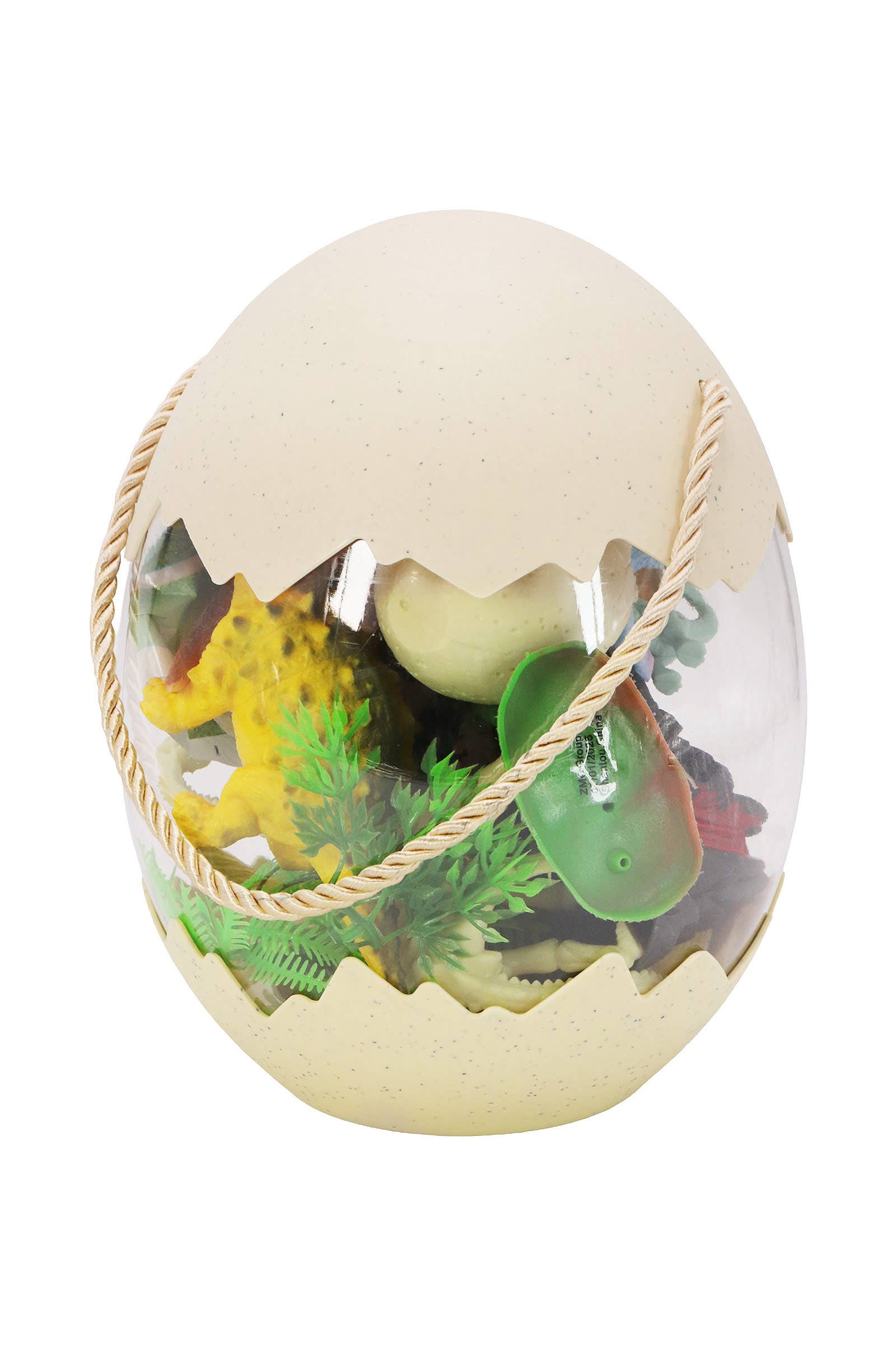 COME MOSTRATO Set di gioco con 14 figure di dinosauri in barattolo a forma di uovo in vendita all'ingrosso su Faire2