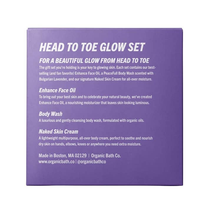 Organic Bath Co. – wholesale Bath & body set – Head to Toe Glow Gift Set - PeaceFull