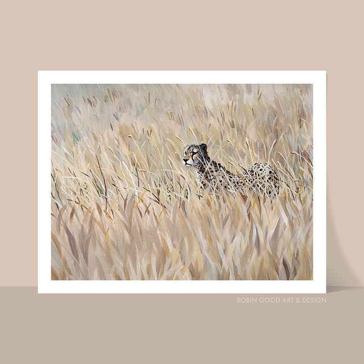 Cheetah Art Print for wholesale by Robin Good Art & Design