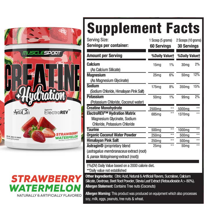 MuscleSport - Wholesale Oral Supplement/Vitamin - Creatine + Hydrationâ„¢ 300 Grams