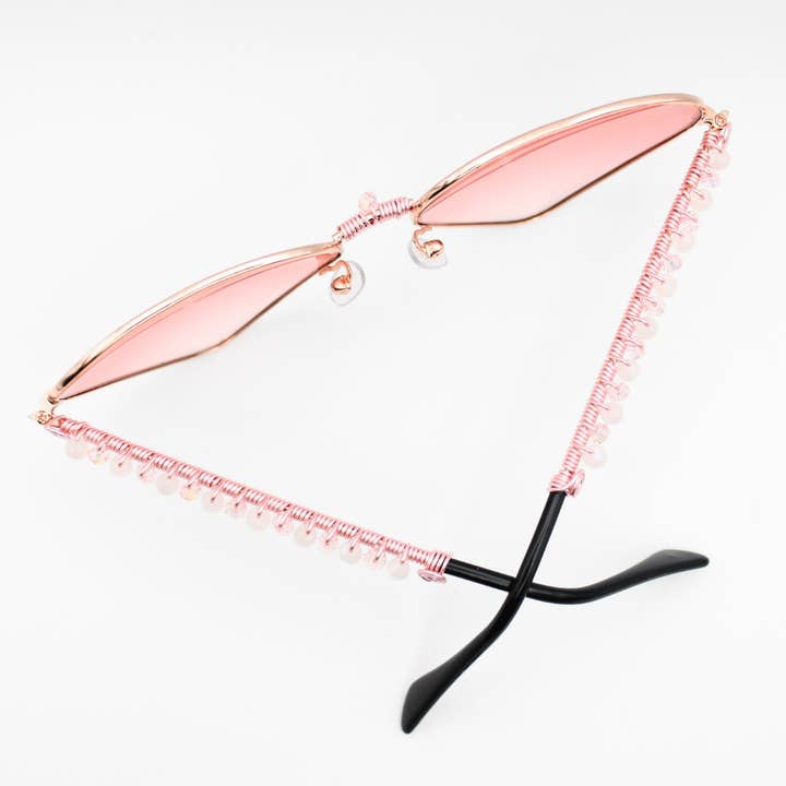 Born to Roam Trading Post - Wholesale Sunglasses - Women's - Heart-Shaped Sunglasses with Rose Quartz5