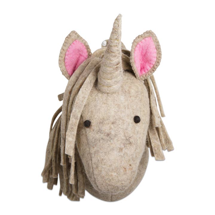 Unicorn Wall Decor Gray Wool for wholesale by tag