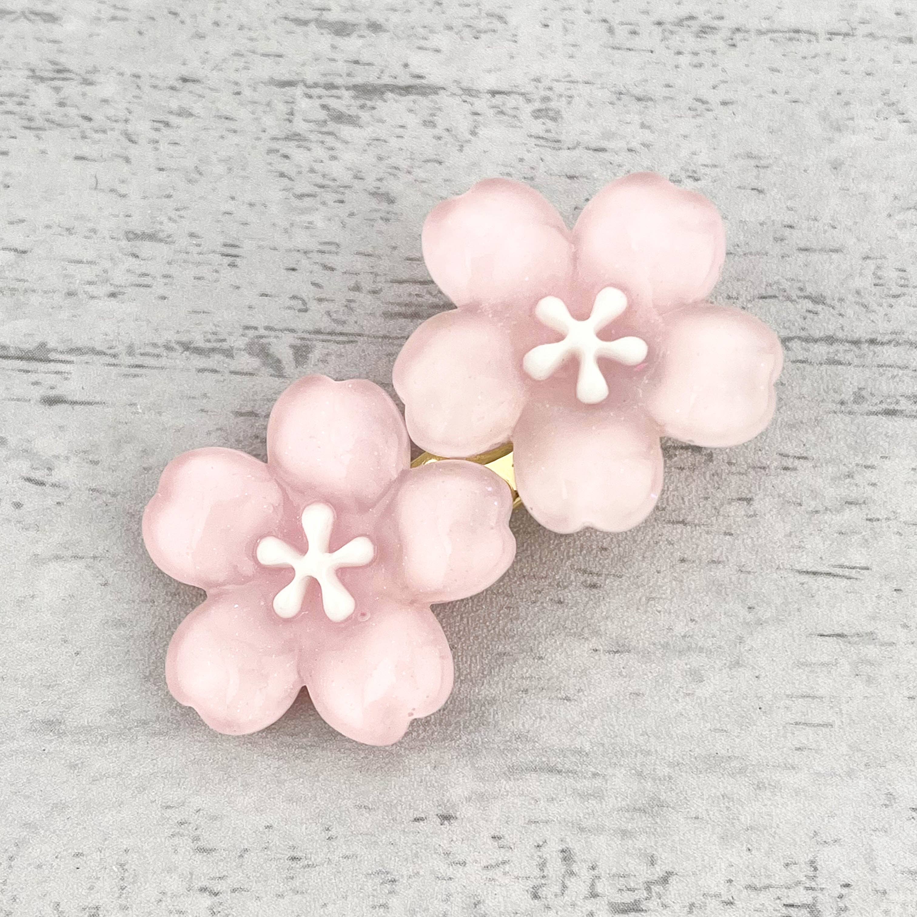 SoapElenGlen – wholesale Hair clip – Child – Cherry Blossom Duckbill Clip, Flower Hair Clip0