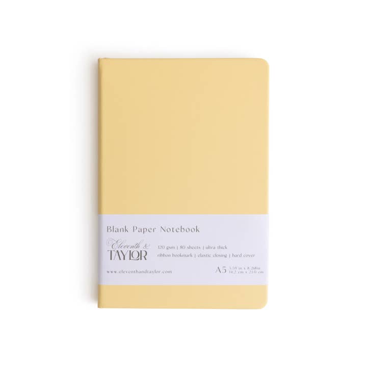 Eleventh and Taylor - Wholesale Journal/Diary - 160 Page A5 Blank Journals: 120 GSM Thick Blank Card Stock8