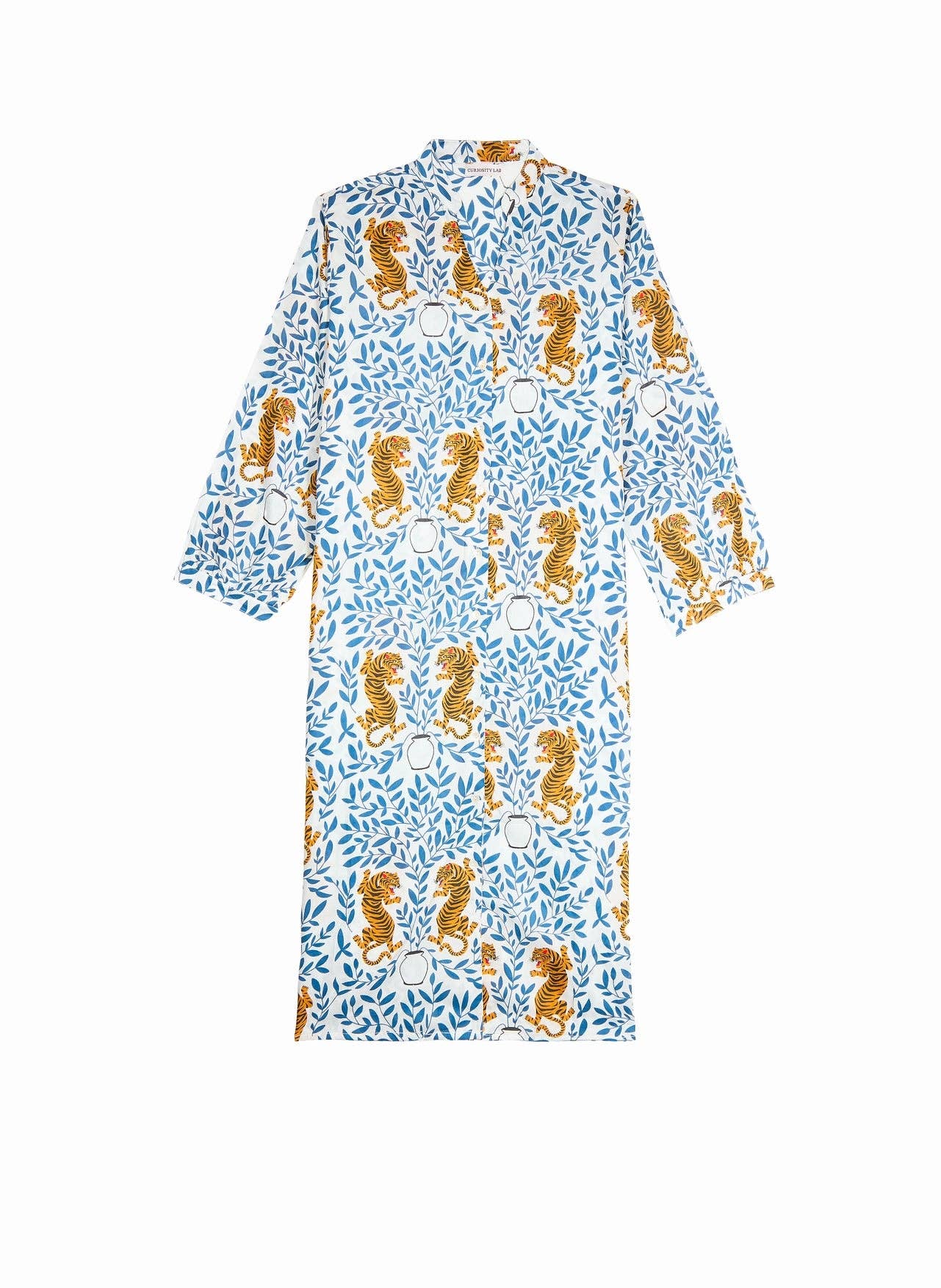 Curiosity Lab - Wholesale Dress - Women's - Night Dress Straight cut long sleeve Indian cotton0