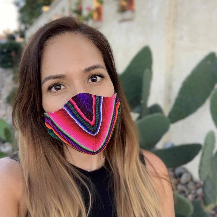 Lumily - Wholesale Medisch gezichtsmasker - Hacienda gestreept gezichtsmasker met filterzak - Guatemala1