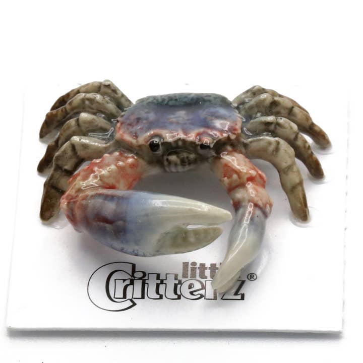 Claw Fiddler Crab Porcelain Miniature for wholesale by Little Critterz