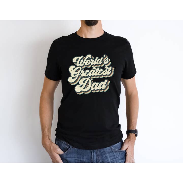 Hustle and Heart NC - Wholesale DTG Tees – wholesale Grafisk t-shirt - Herr – Världens bästa pappa-grafiska T-shirt