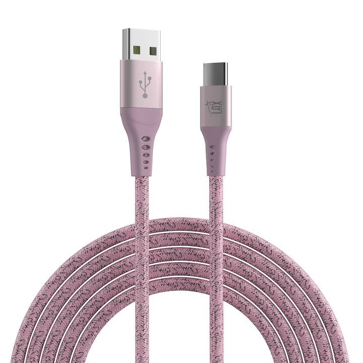 LAX Gadgets - Wholesale Charging Cable - LAX Fast Charging Lace USB-C Cables - 10ft Retail Pack1
