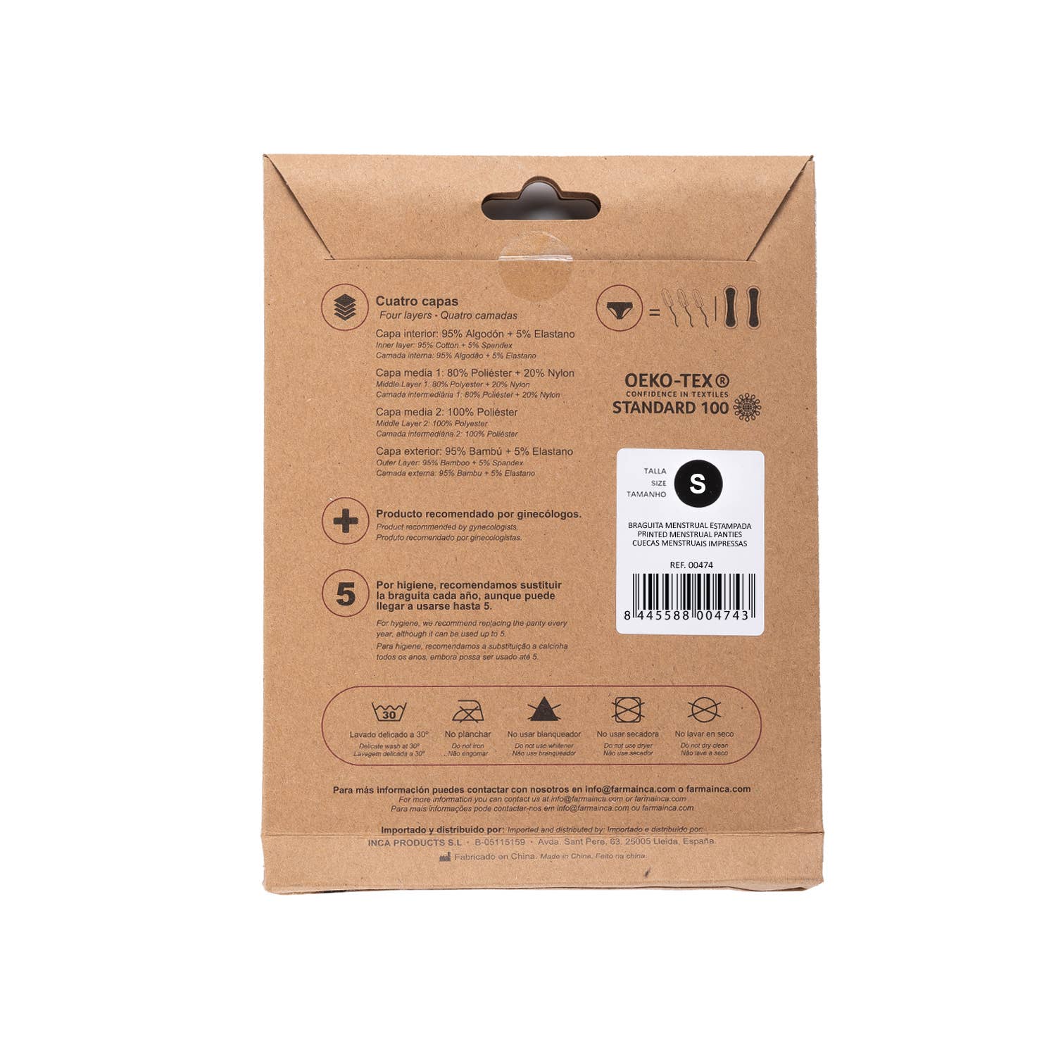 IKILIFE S.L – Roupa interior para menstruação - Mulher por atacado – Calcinha Menstrual Jovem Super Absorvente Estampada18