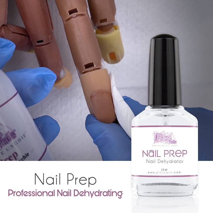 Pics Nails – wholesale Nagelhärdande medel – Nail Prep Dehydrator för naglar 12 Ml - Professionell Nail Prepper, Preps Dehydrating Nail för återuppbyggnadsprocedurer