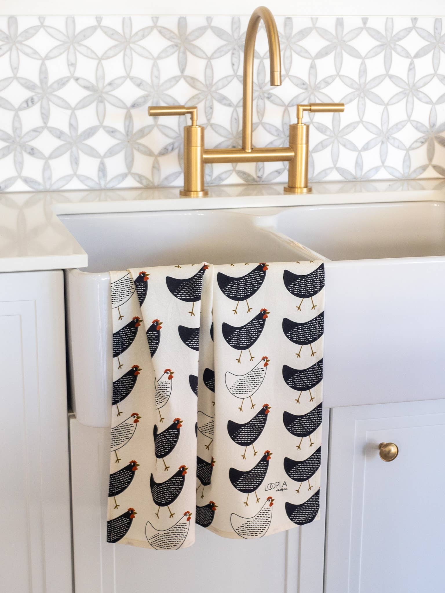 Loopla - Wholesale Tea Towel - Chick Chick Chicken Cotton Crepe Tea Towel1
