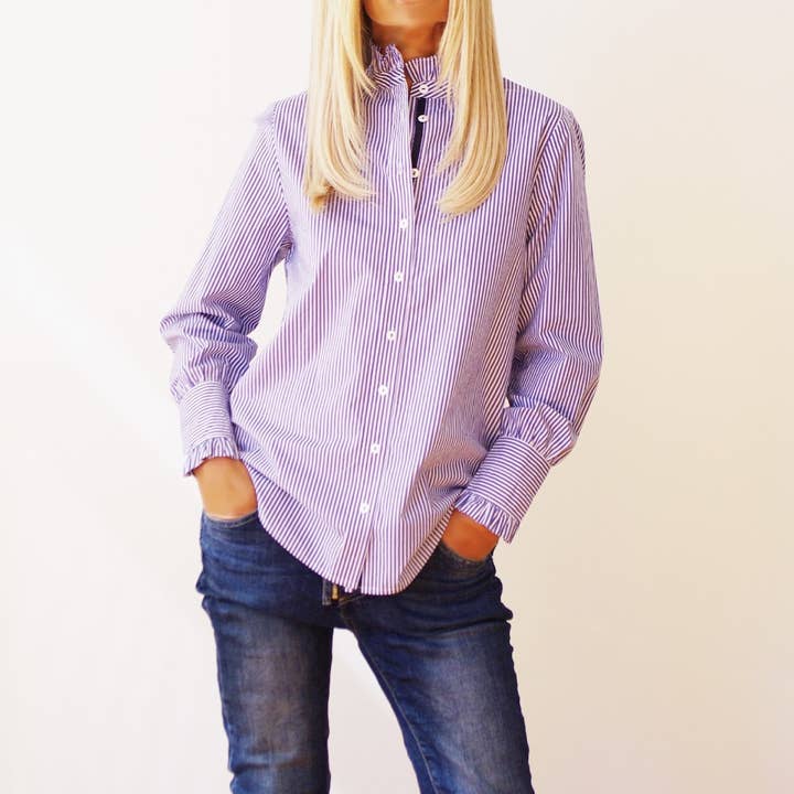 Who's Charlie - Wholesale Buttoned-down shirt – Women's - Lottie - Digital Print Ladies Cotton Poplin Shirt3