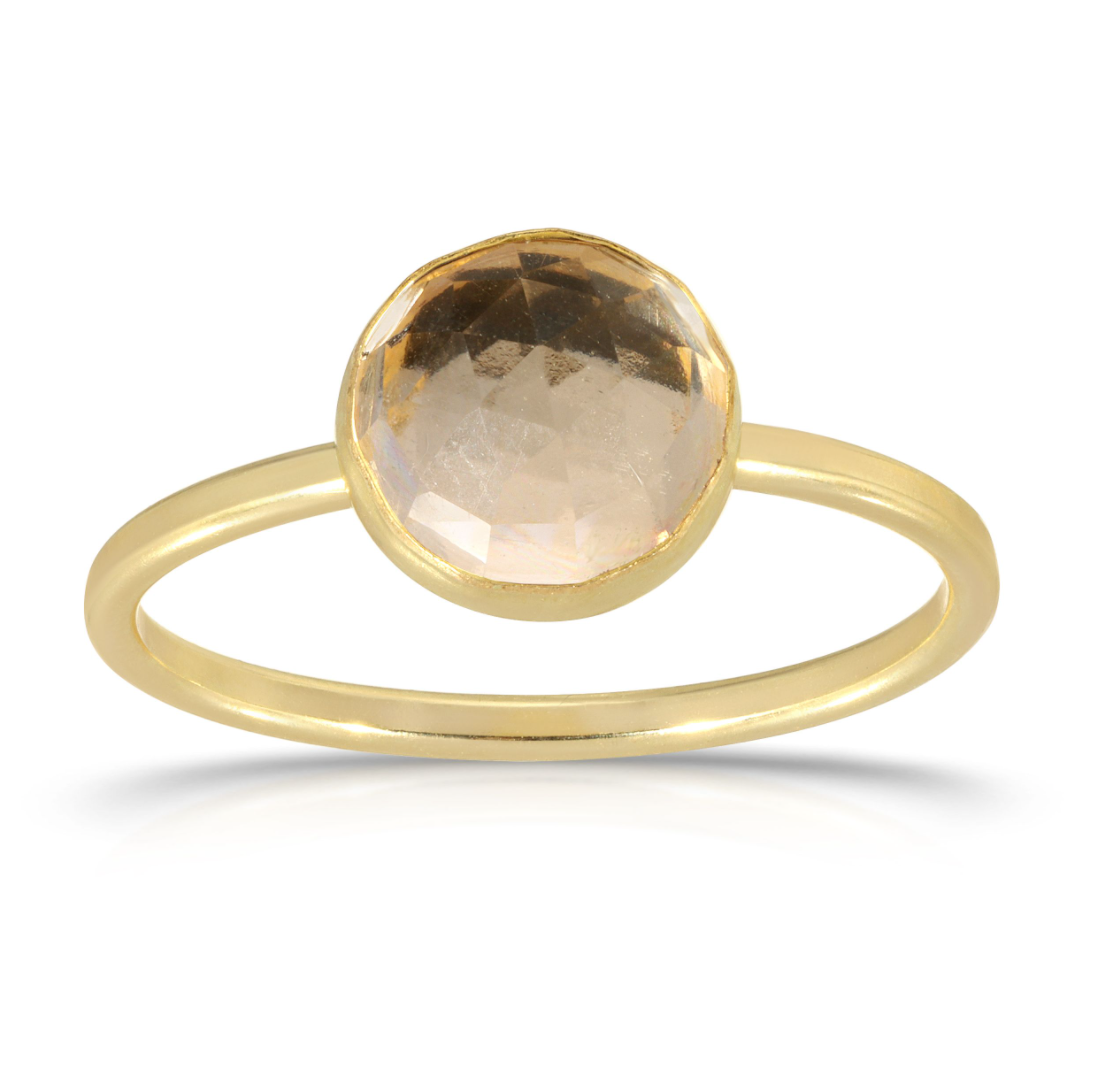 Heather Hawkins - Wholesale Single Stone/Solitaire Ring - Babe Dome Gemstone 8MM Ring - 14K Gold-filled3
