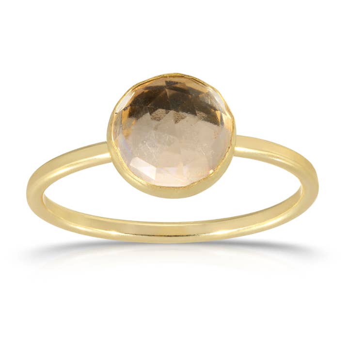 Heather Hawkins - Wholesale Single Stone/Solitaire Ring - Babe Dome Gemstone 8MM Ring - 14K Gold-filled3