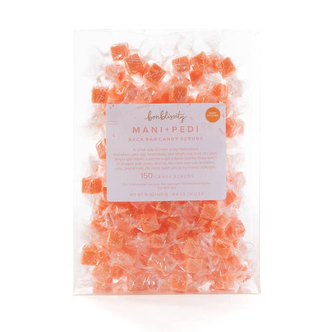 Mani+Pedi Back Bar Candy Scrub (150 ct) - Sweet Satsuma for wholesale by Bonblissity