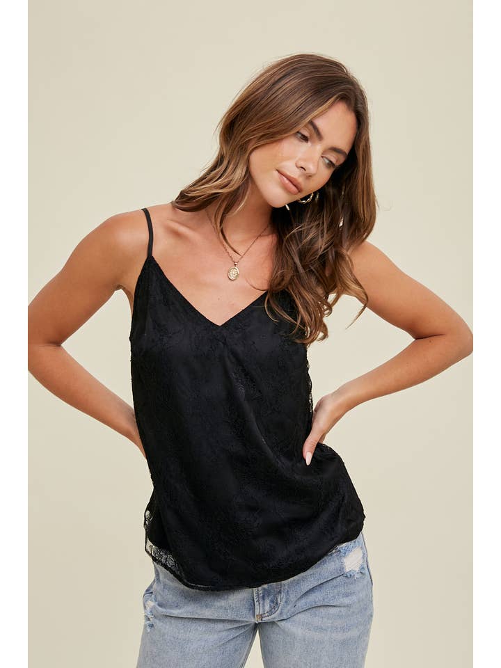 Wishlist Apparel - Wholesale Camisole - Women's - LACE CAMI / WL23-7856