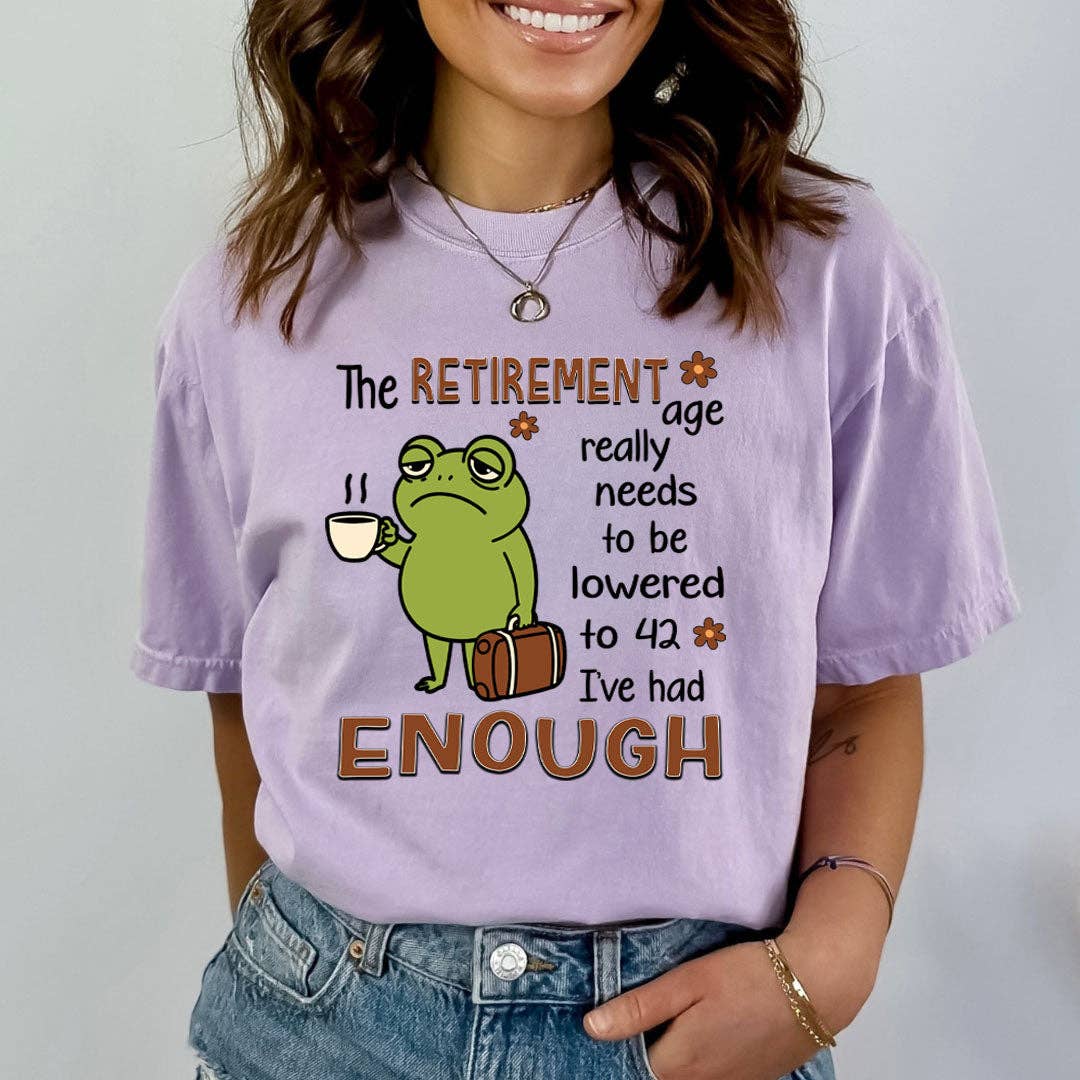 LA Shirt Company - Wholesale Screen Printed T-Shirt - Women's - The retirement Age Needs To Be Lowered - Bella Canvas2