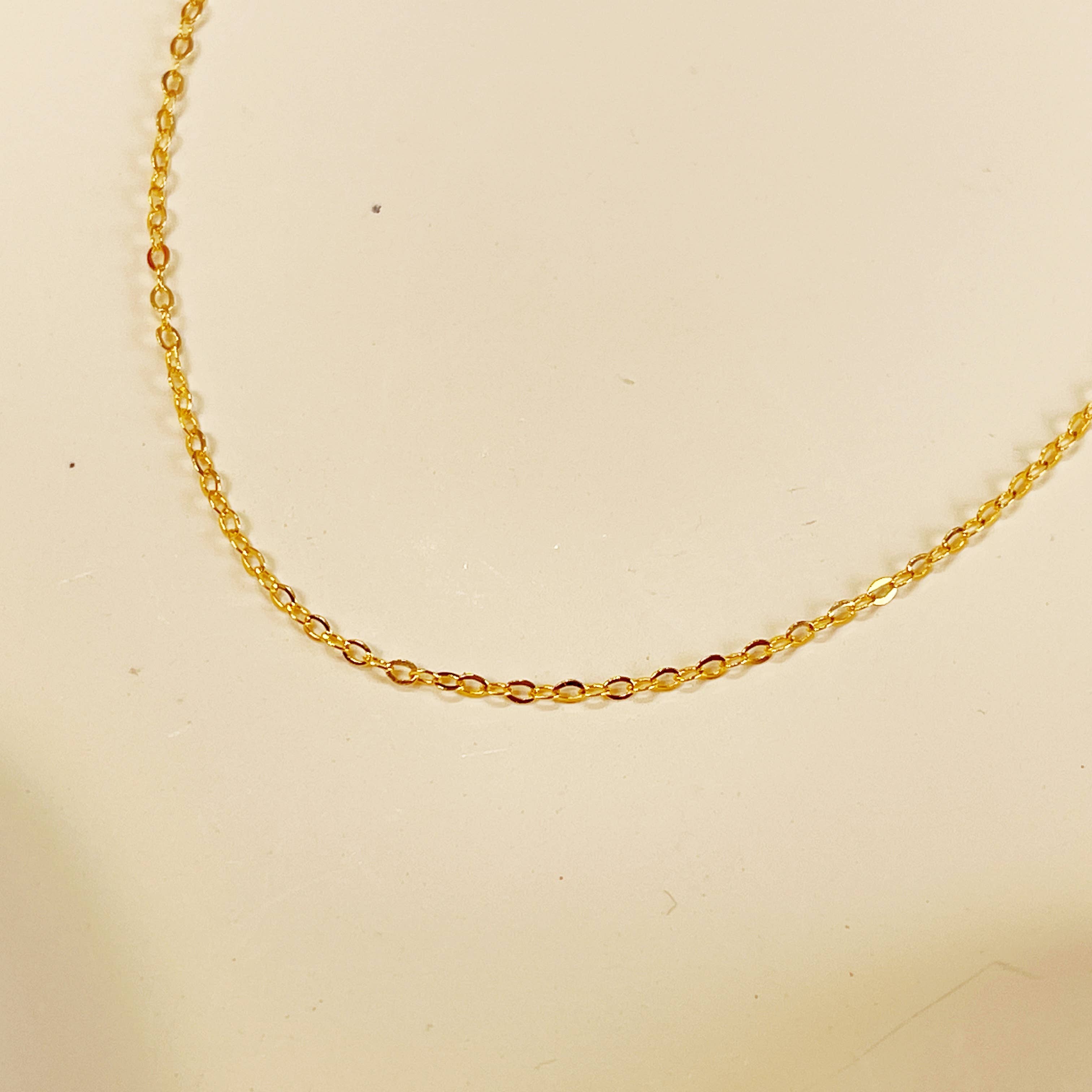 Melange Blanc - Wholesale Link & Chain Necklace - N027 18k gold vermeil minimalist choker chain link necklace4