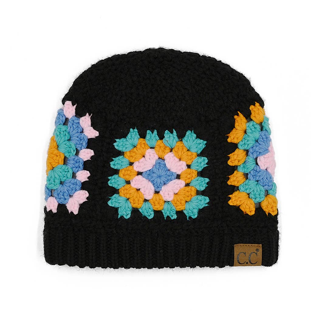 Fashion City - Wholesale Beanie - Women's - Multi-Colored Crocheted Beanie1
