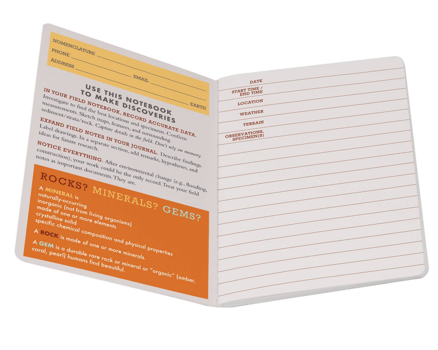 Unemployed Philosophers Guild - Wholesale Notebook - Geology Notebook1