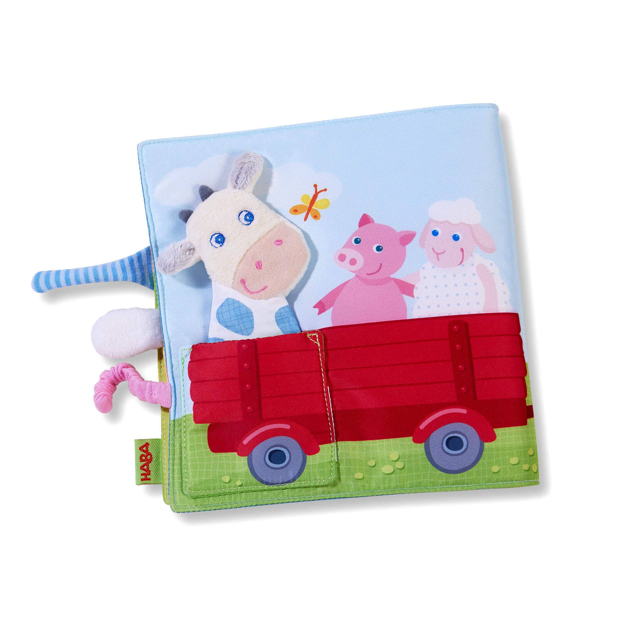 HABA USA - Wholesale Baby & Toddler Book (0-2) - Down on the Farm Soft Book with Cow Puppet4