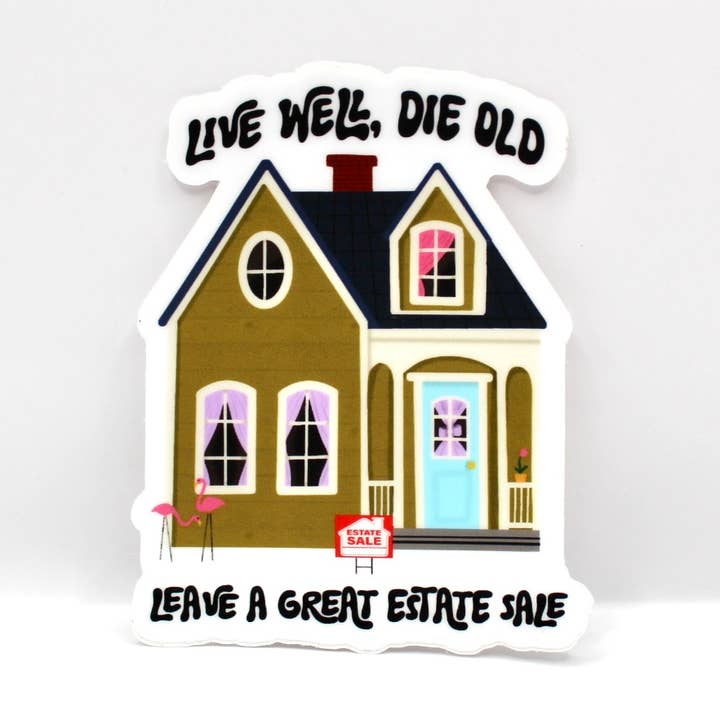 Great Estate Sale Sticker for wholesale by Crowded Cat Studio