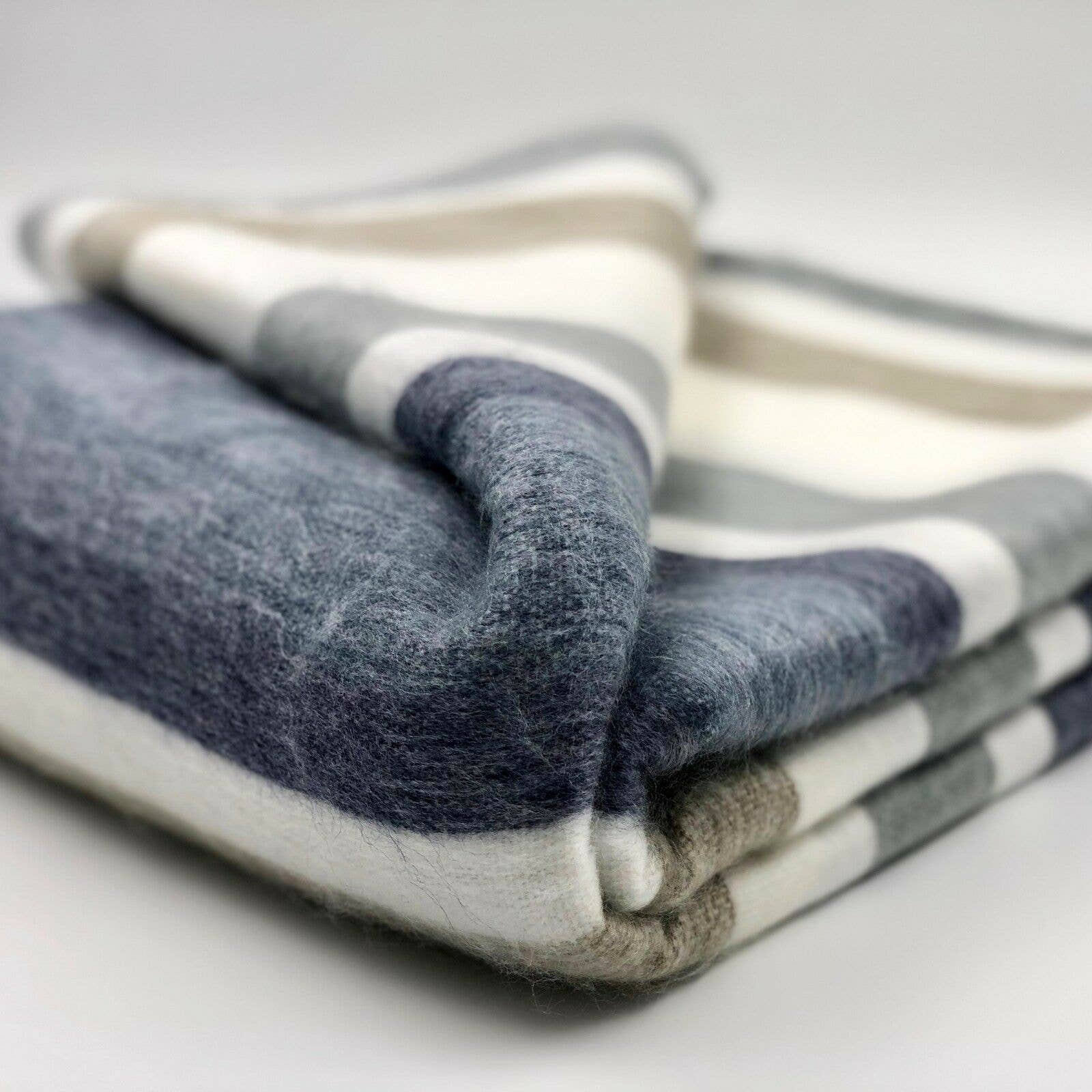 ECUALAMA - Wholesale Throw Blanket - Soft & Warm Baby Alpaca Wool Throw Blanket / Sofa Cover - Queen 90" x 65" - striped pattern1