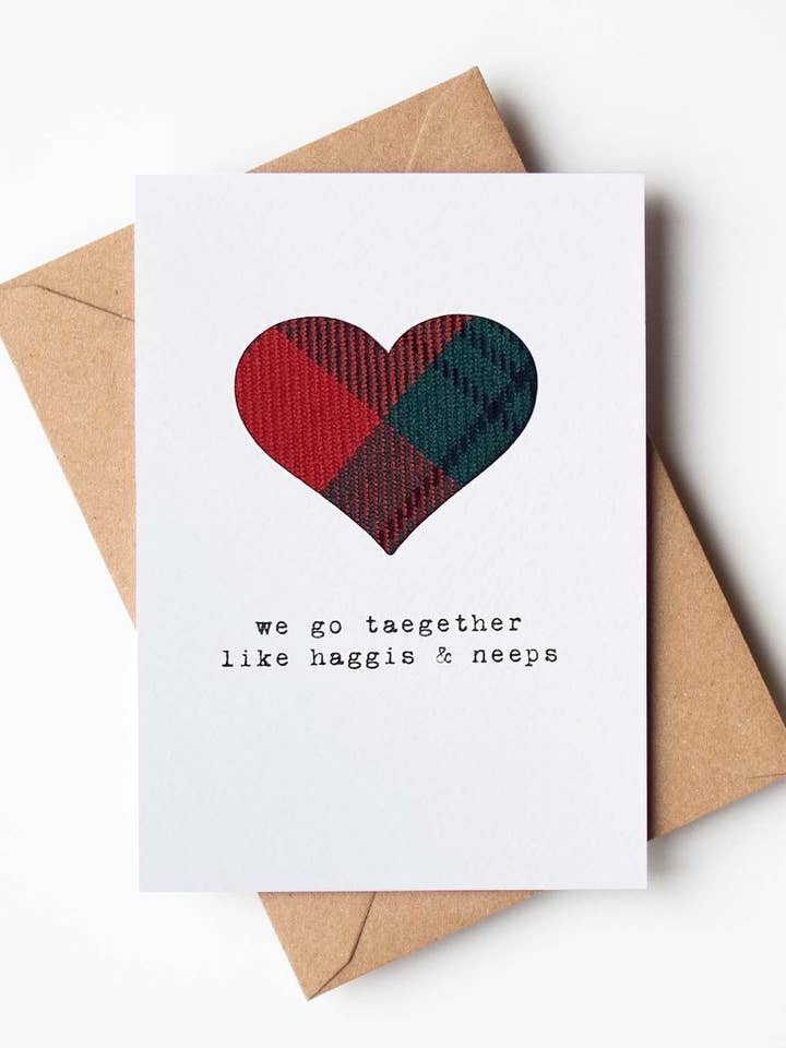 We Go Taegether... | Scottish Anniversary Card | Real Ta for wholesale by Hiya Pal