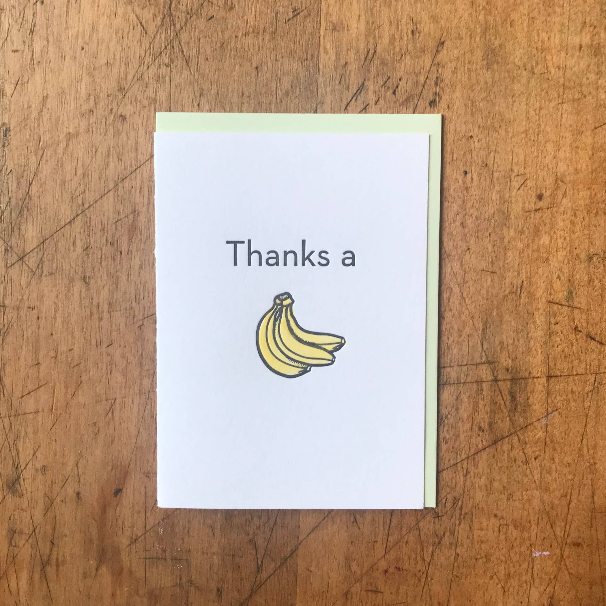 Letterpress PDX - Wholesale Thank You Card - Thanks a Bunch Greeting Card0