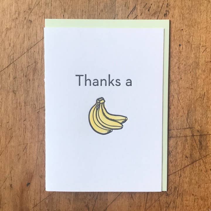 Letterpress PDX - Wholesale Thank You Card - Thanks a Bunch Greeting Card0